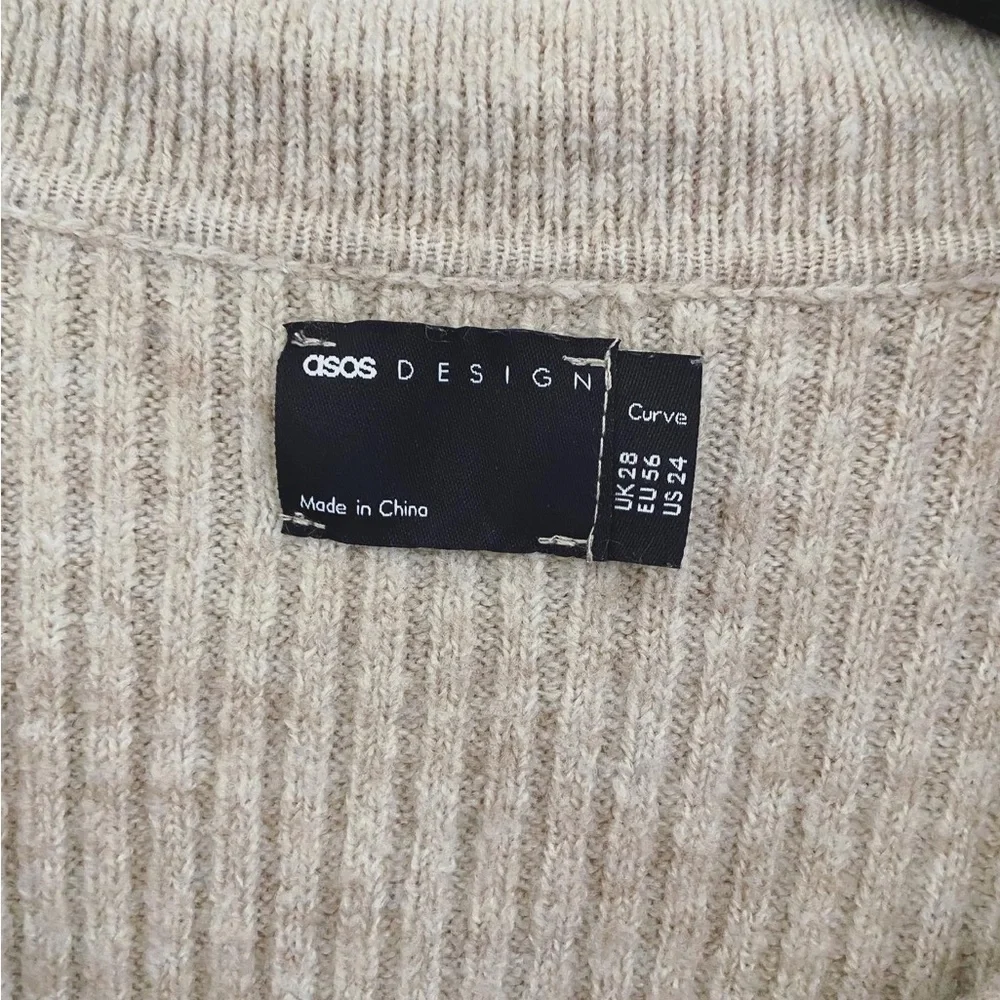 ASOS Curve Collared Henley Sweater - Picture 2 of 8